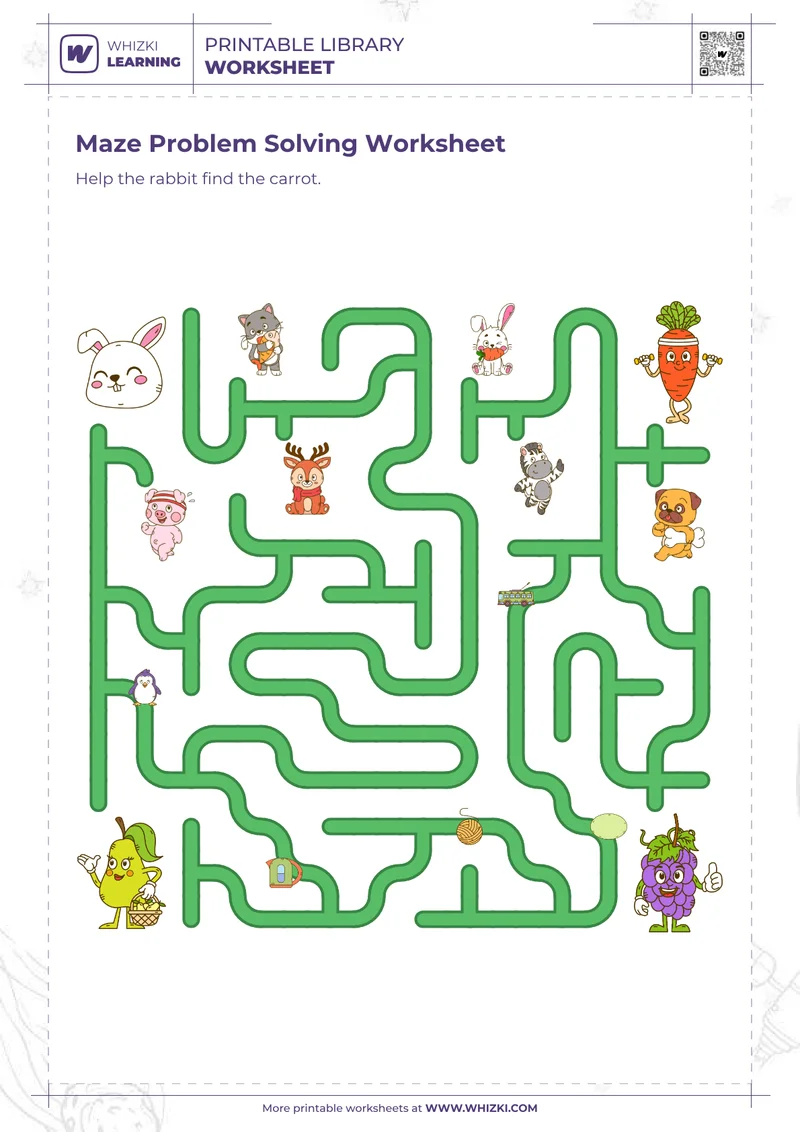 Maze Problem Solving Worksheet