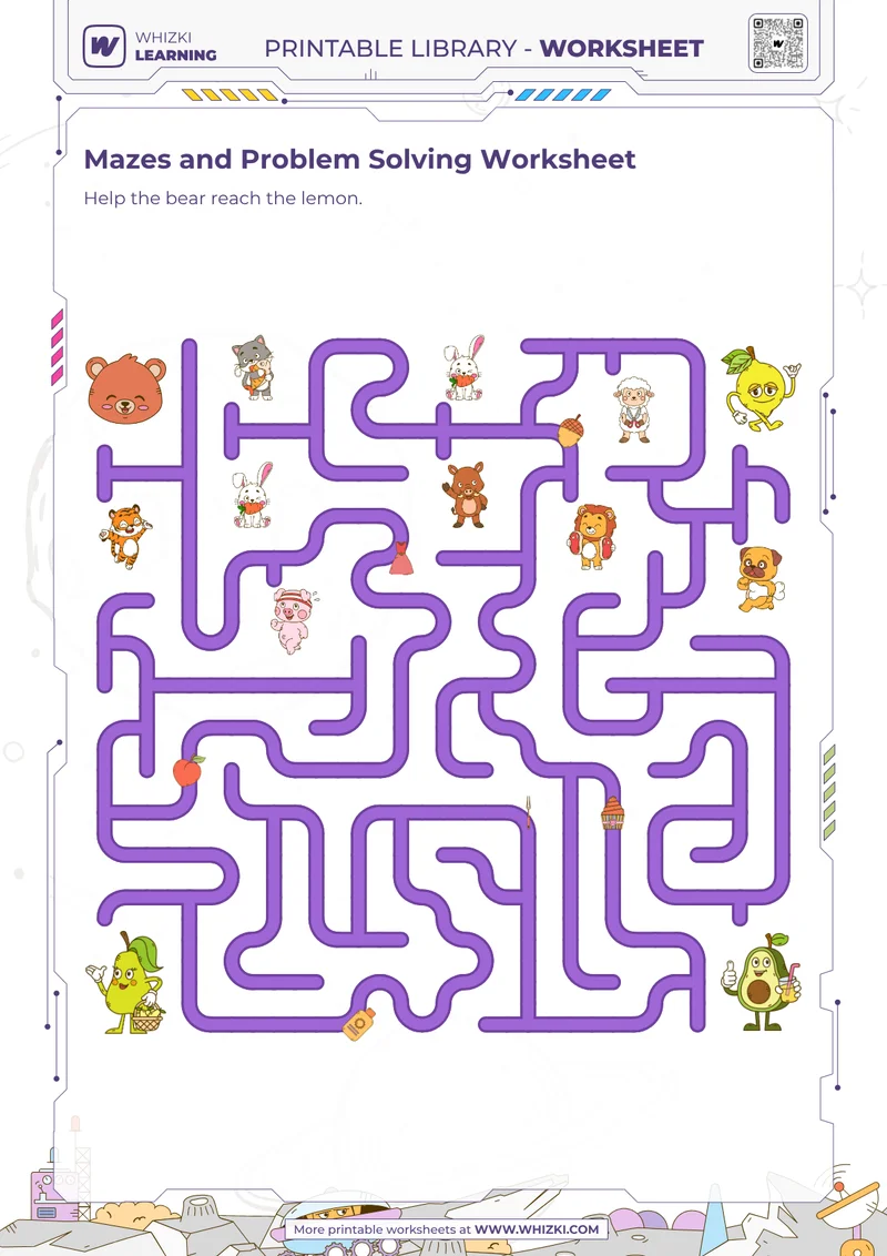 Mazes and Problem Solving Worksheet
