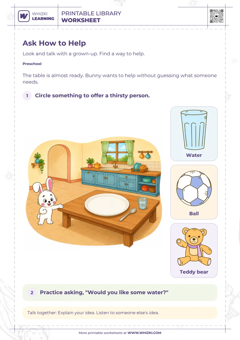 Me and My Family Preschool Worksheet