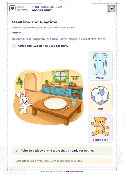 Me and My Family Preschool Worksheet