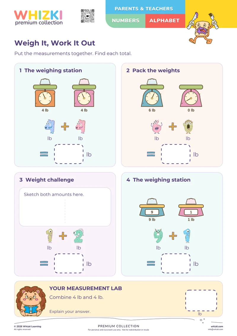 Add Measurements in Pounds