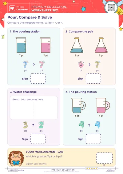 Compare Liquid Volume in Pints: More or Same
