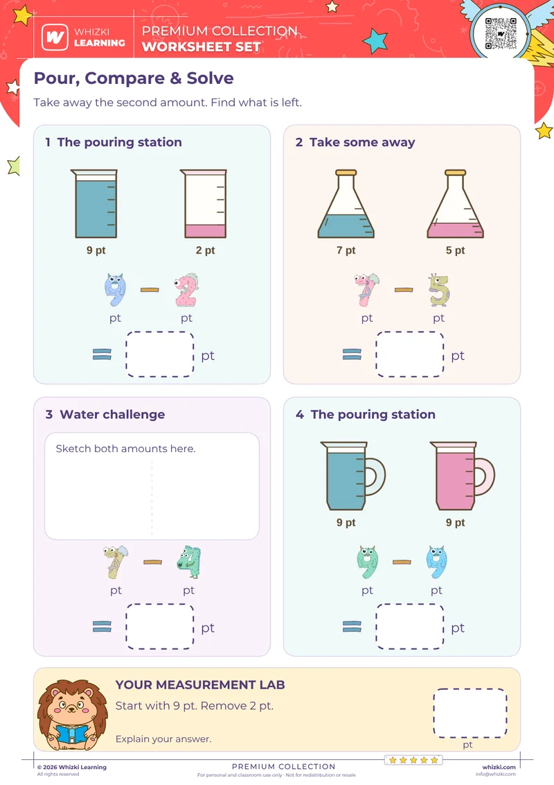 Subtract Measurements in Pints