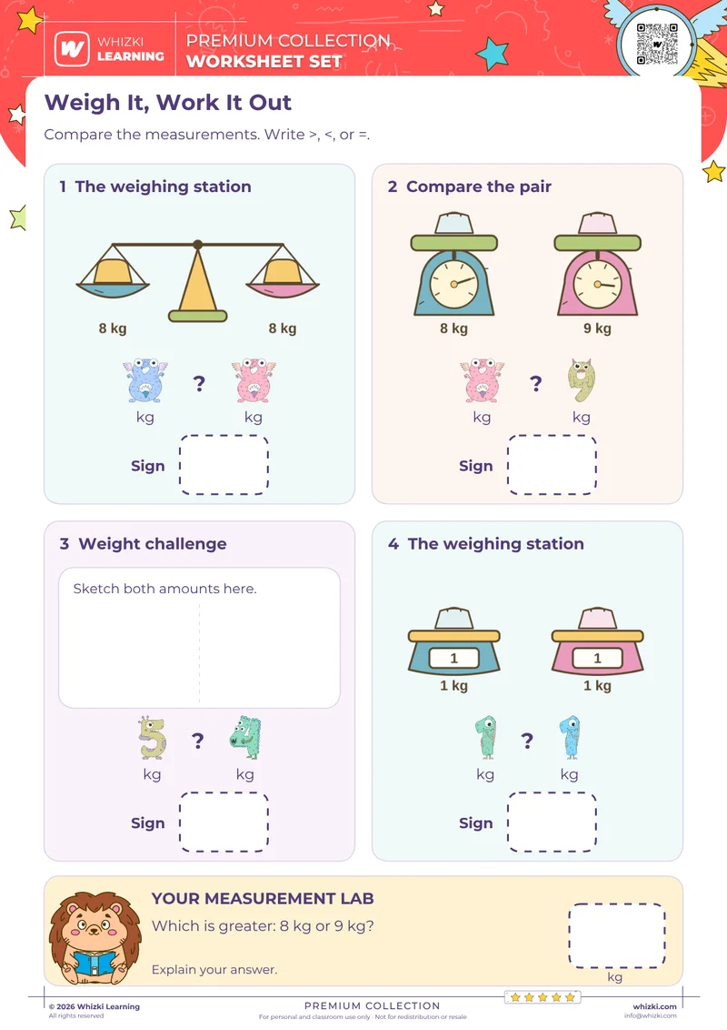 Compare Measurements in Kilograms