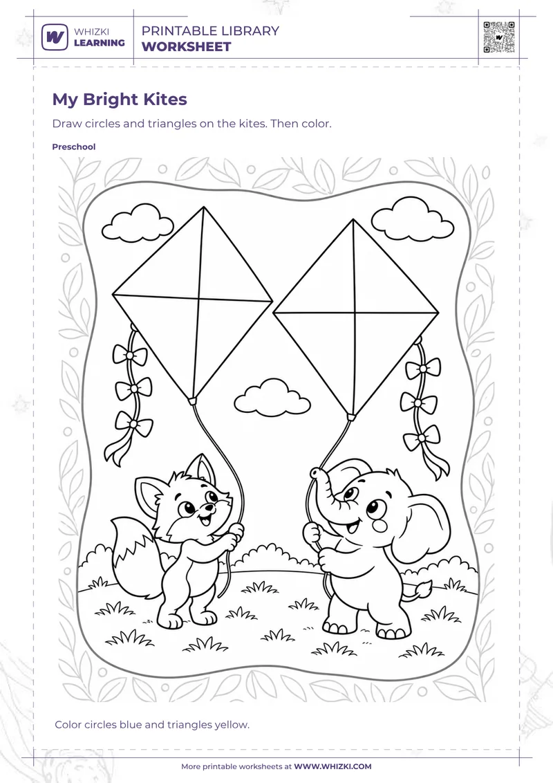 My Bright Kites Pattern Worksheet