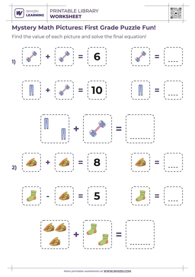 Mystery Math Pictures: First Grade Puzzle Fun!