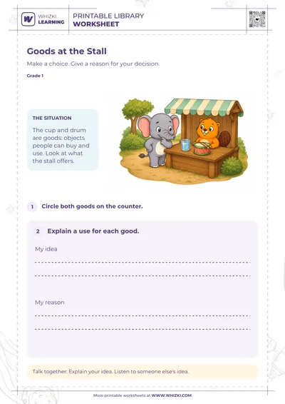 Needs and Wants Sorting Worksheet