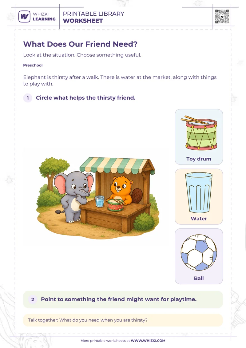 Needs and Wants Sorting Worksheet