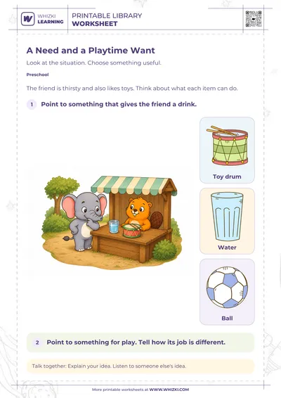 Needs and Wants Sorting Worksheet