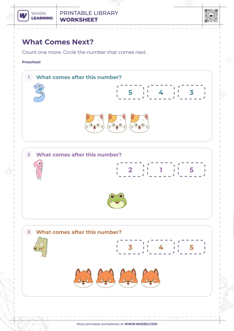 Next Number Counting Worksheet