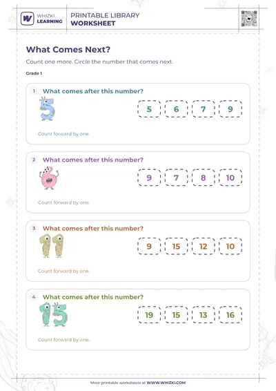 Next Whole Number Worksheet