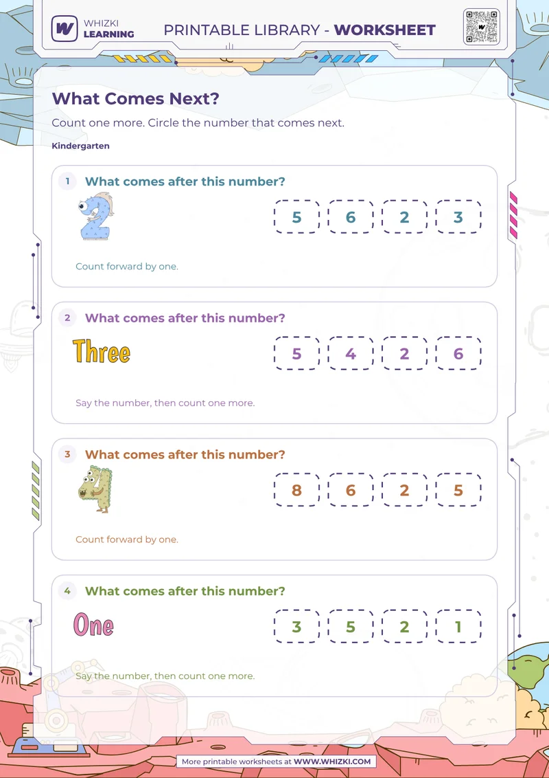 Next Whole Number Worksheet