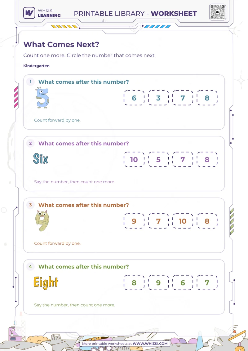 Next Whole Number Worksheet