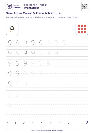 Nine Apple Count & Trace Adventure