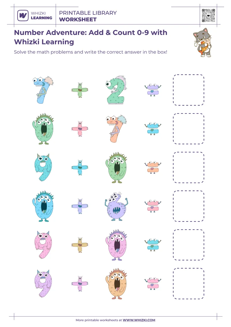 Number Adventure: Add & Count 0-9 with Whizki Learning