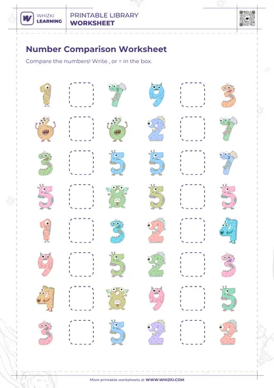 Number Comparison Worksheet