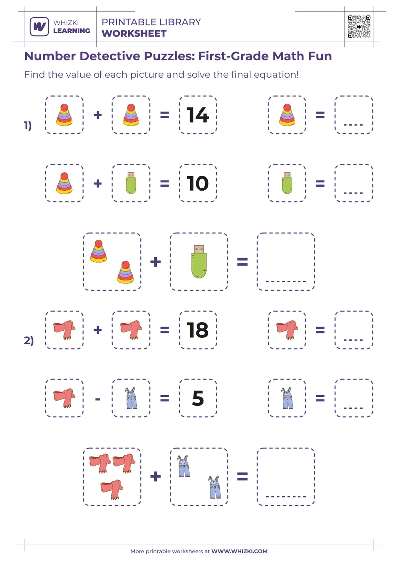 Number Detective Puzzles: First-Grade Math Fun