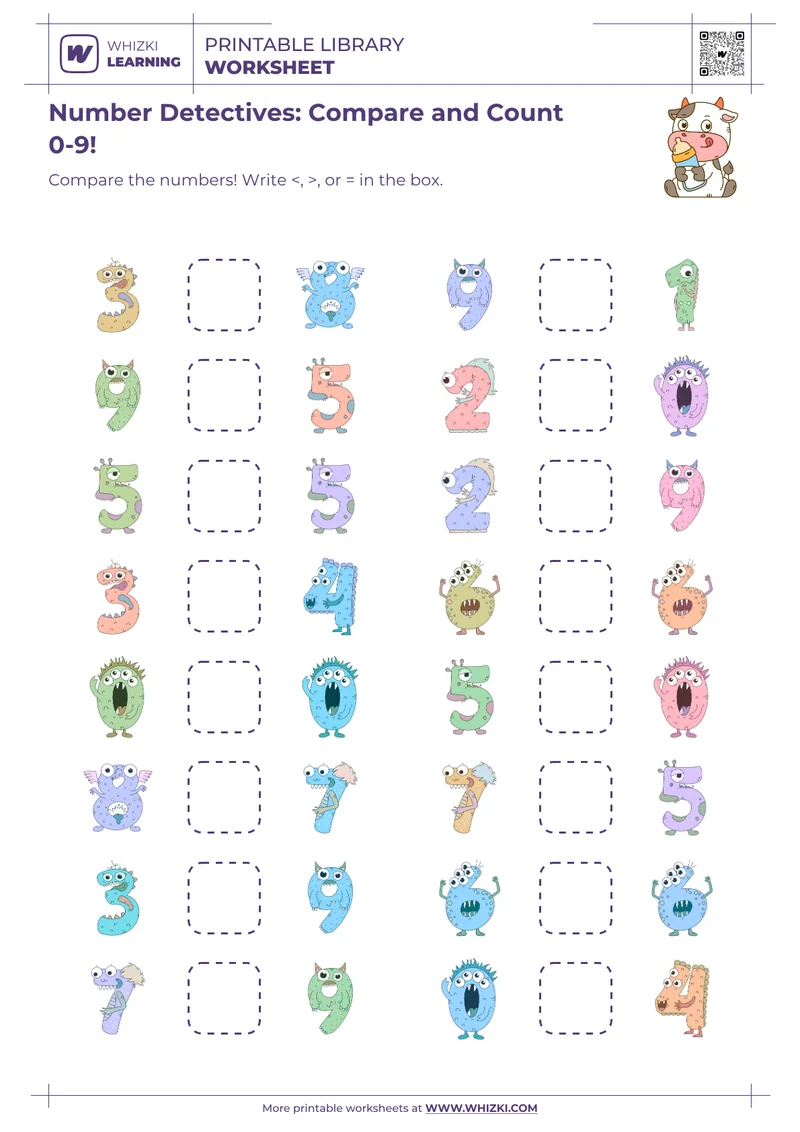 Number Detectives: Compare and Count 0-9!