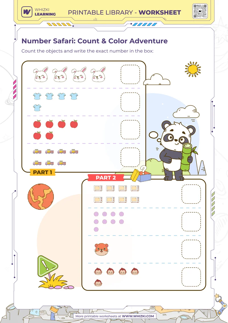 Number Safari: Count & Color Adventure
