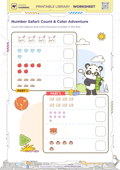 Number Safari: Count & Color Adventure