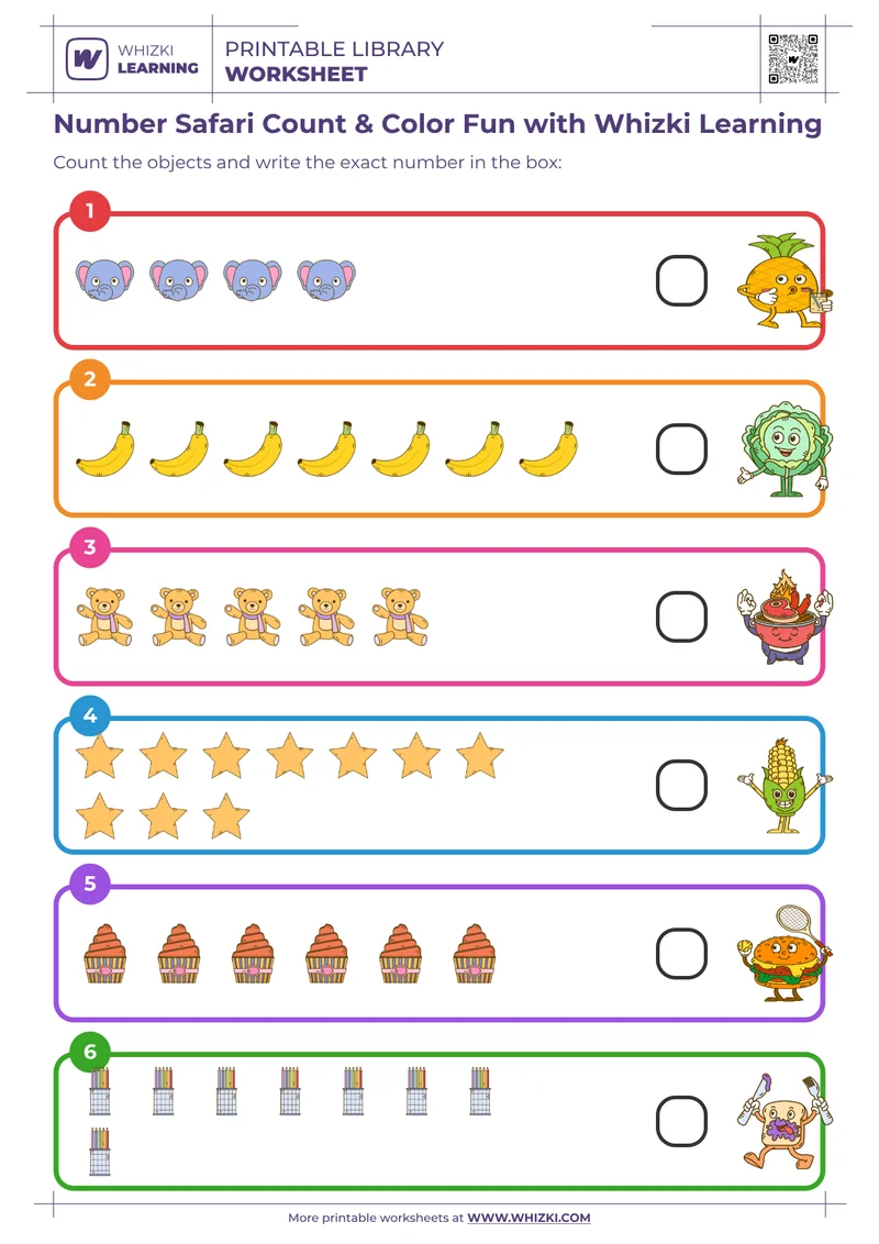 Number Safari Count & Color Fun with Whizki Learning