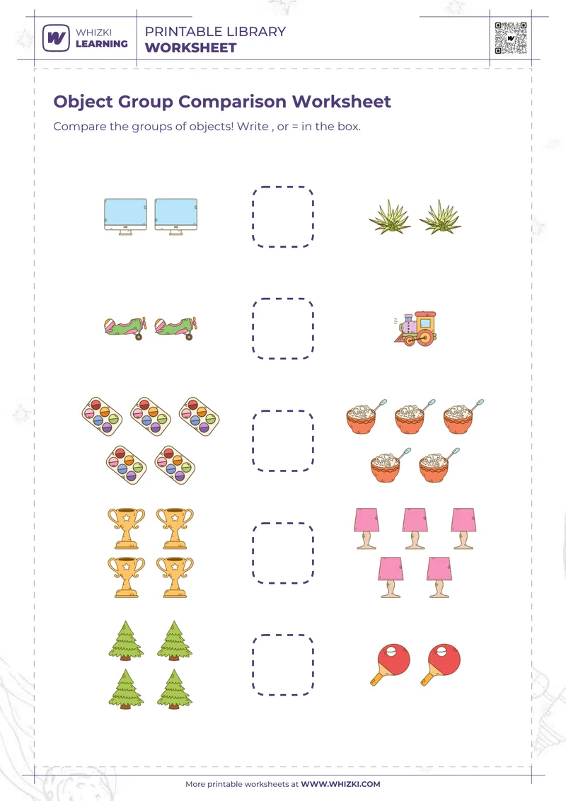 Object Group Comparison Worksheet