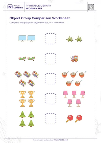 Object Group Comparison Worksheet