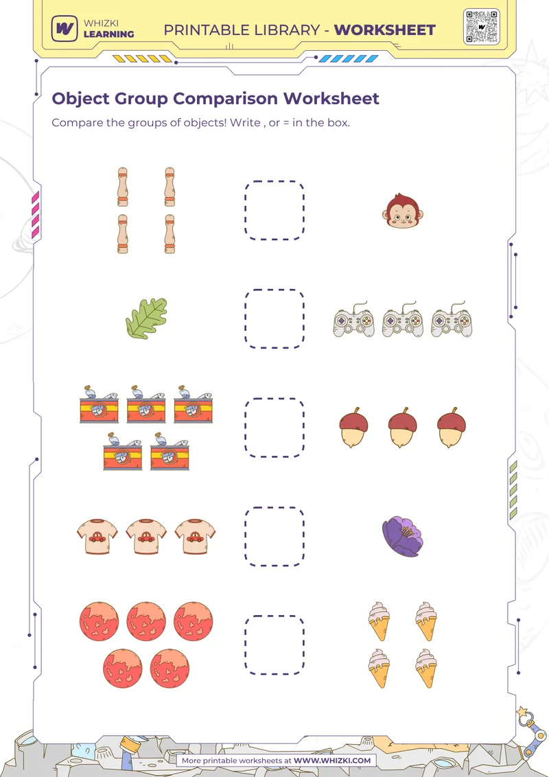 Object Group Comparison Worksheet