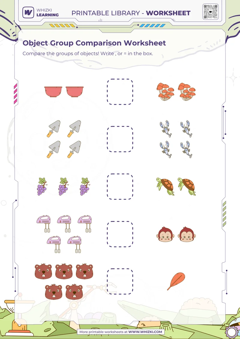 Object Group Comparison Worksheet