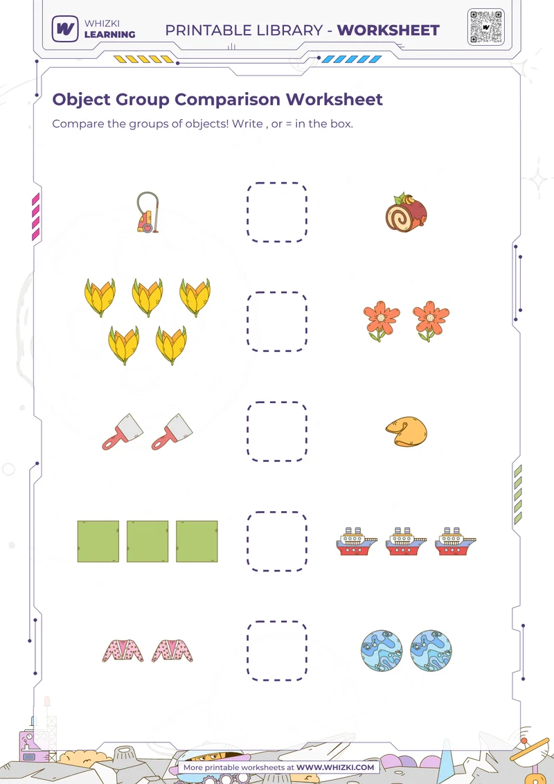 Object Group Comparison Worksheet