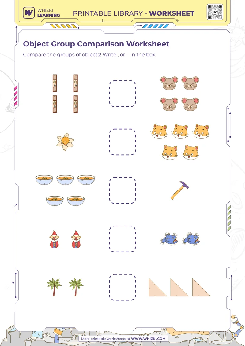 Object Group Comparison Worksheet