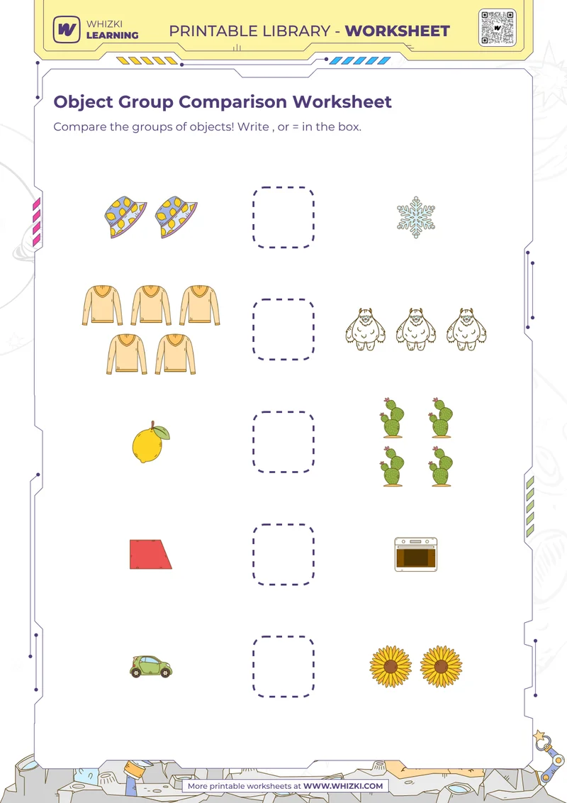 Object Group Comparison Worksheet