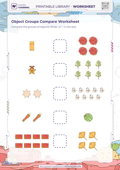Object Groups Compare Worksheet
