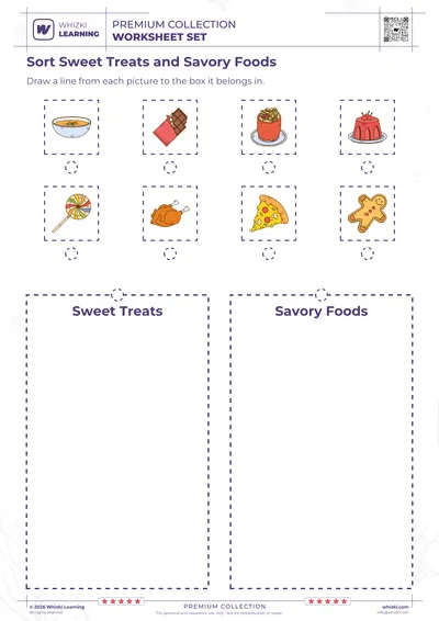 Sort Sweet Treats and Savory Foods
