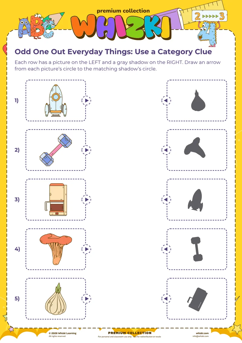 Odd One Out Everyday Things: Use a Category Clue