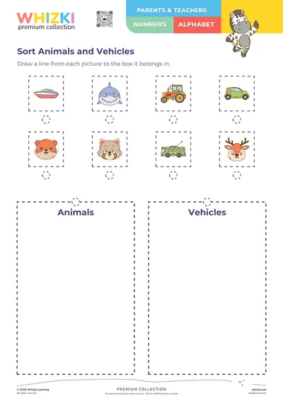Sort Animals and Vehicles