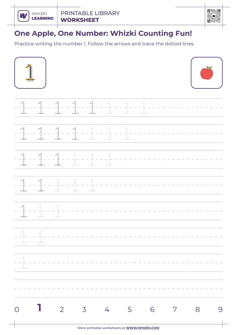 One Apple, One Number: Whizki Counting Fun!