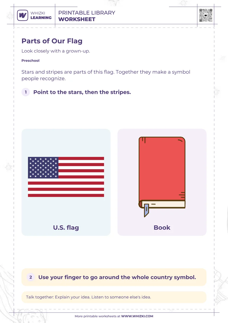 Our Country Symbols Preschool Worksheet