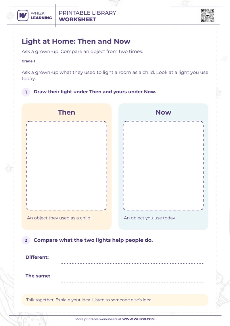 Past and Present Sorting Worksheet