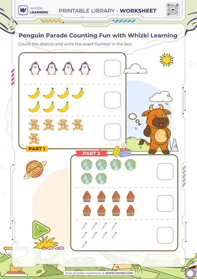 Penguin Parade Counting Fun with Whizki Learning