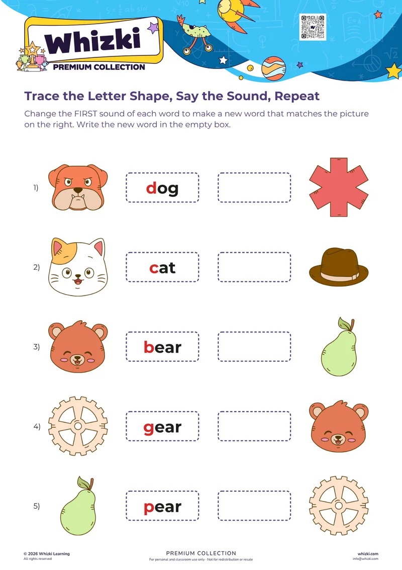 Trace the Letter Shape, Say the Sound, Repeat