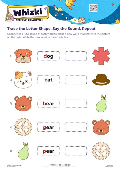 Trace the Letter Shape, Say the Sound, Repeat