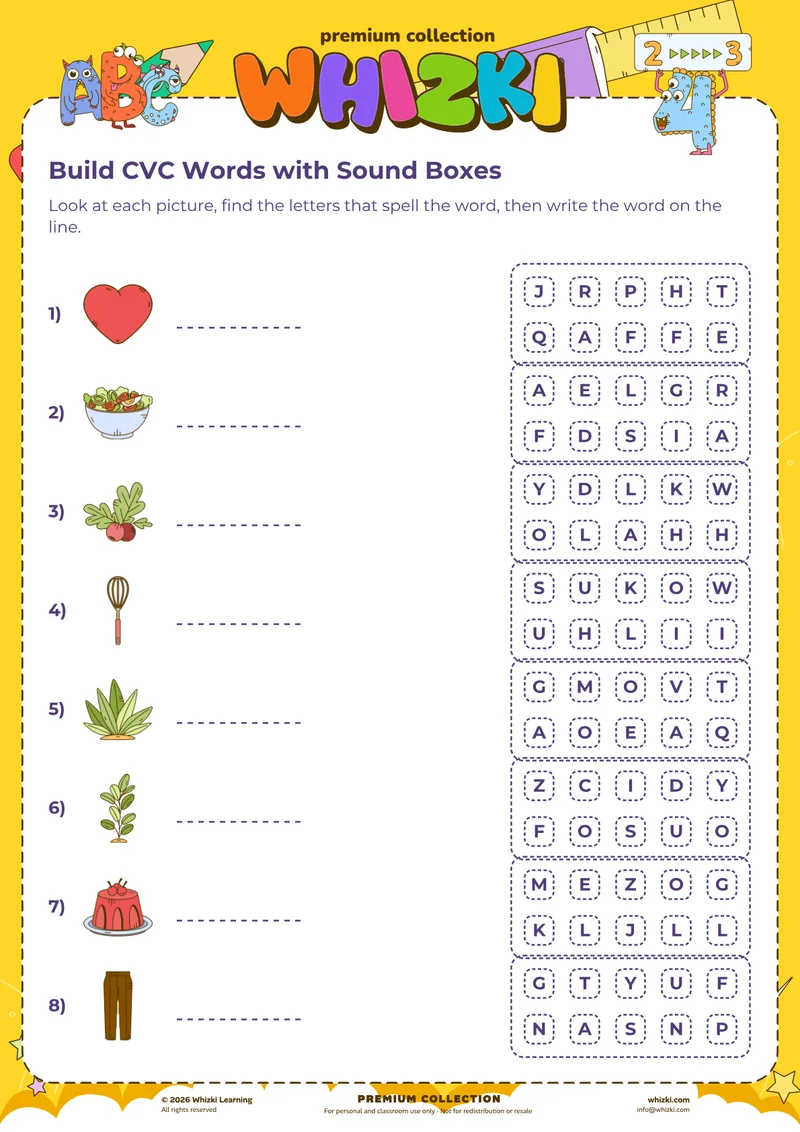 Build CVC Words with Sound Boxes