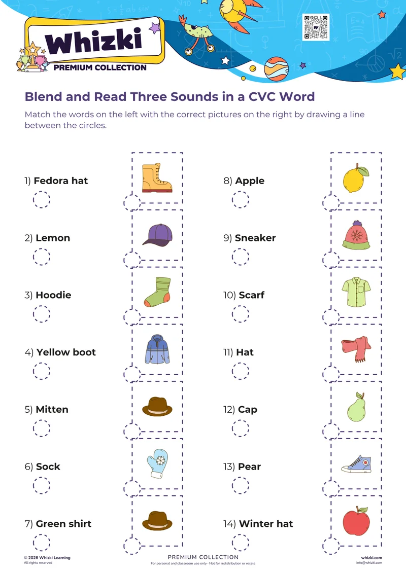 Blend and Read Three Sounds in a CVC Word