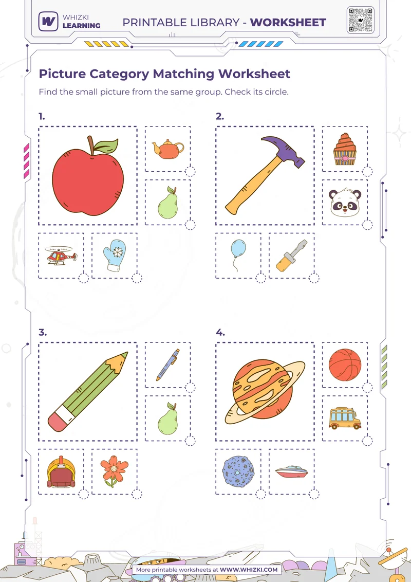Picture Category Matching Worksheet