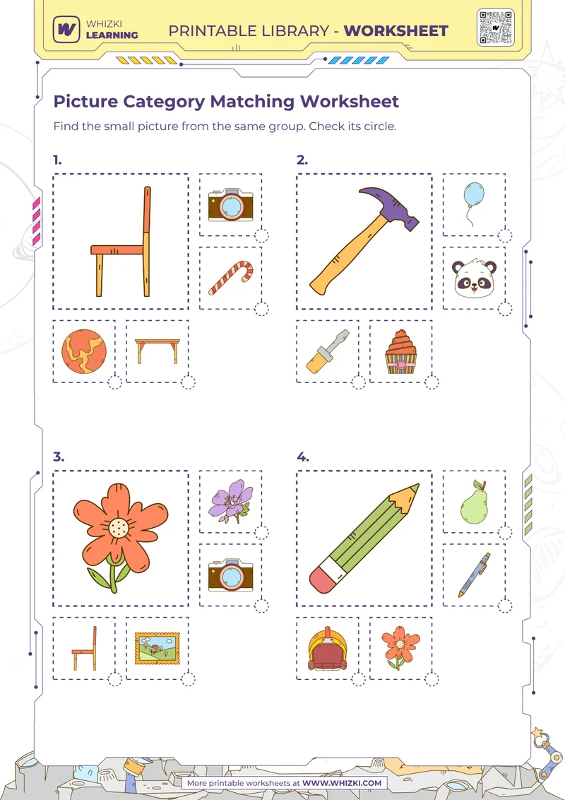 Picture Category Matching Worksheet
