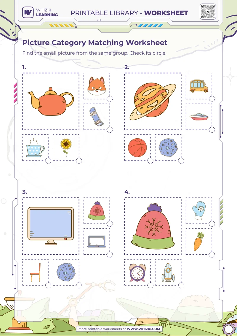 Picture Category Matching Worksheet