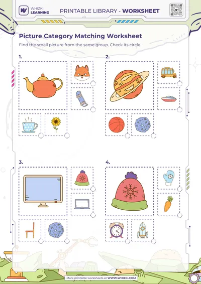 Picture Category Matching Worksheet