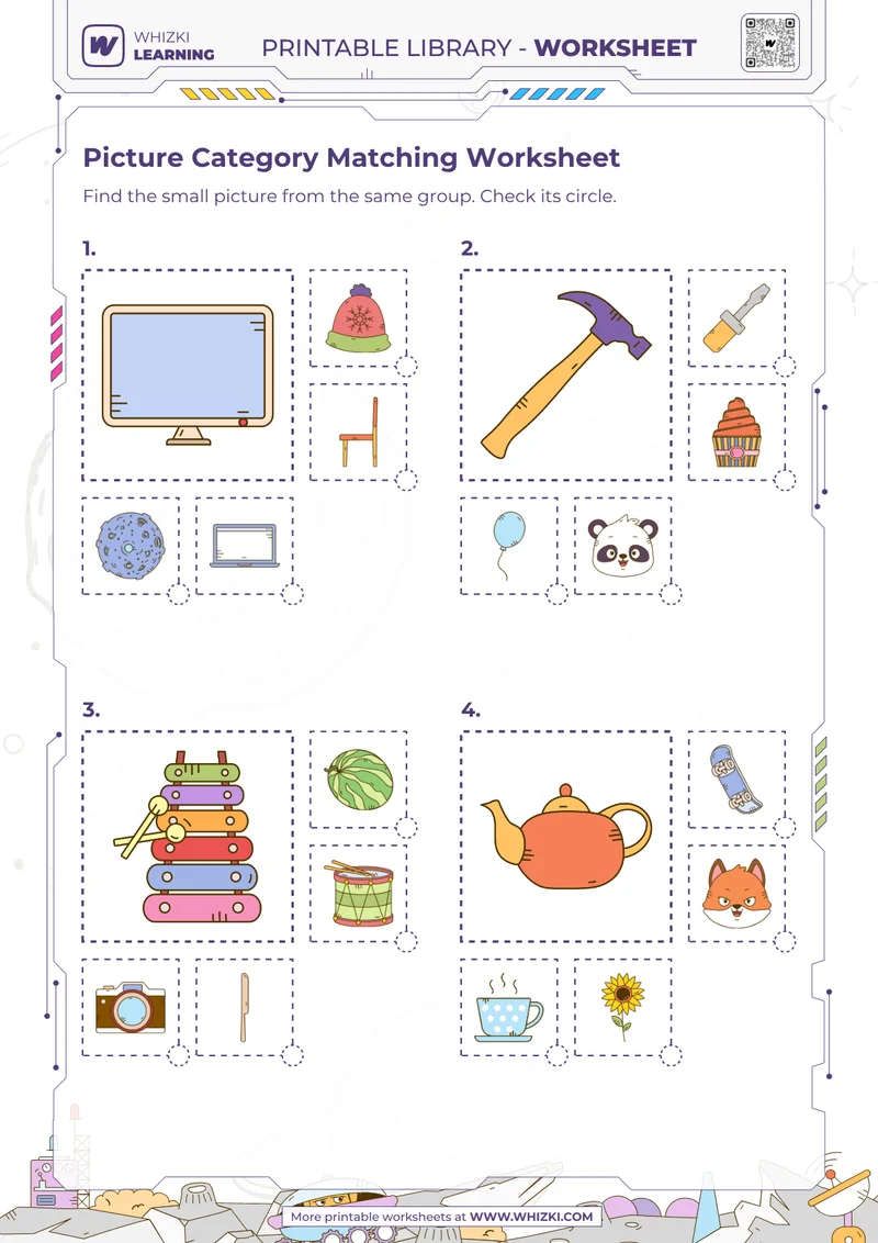 Picture Category Matching Worksheet