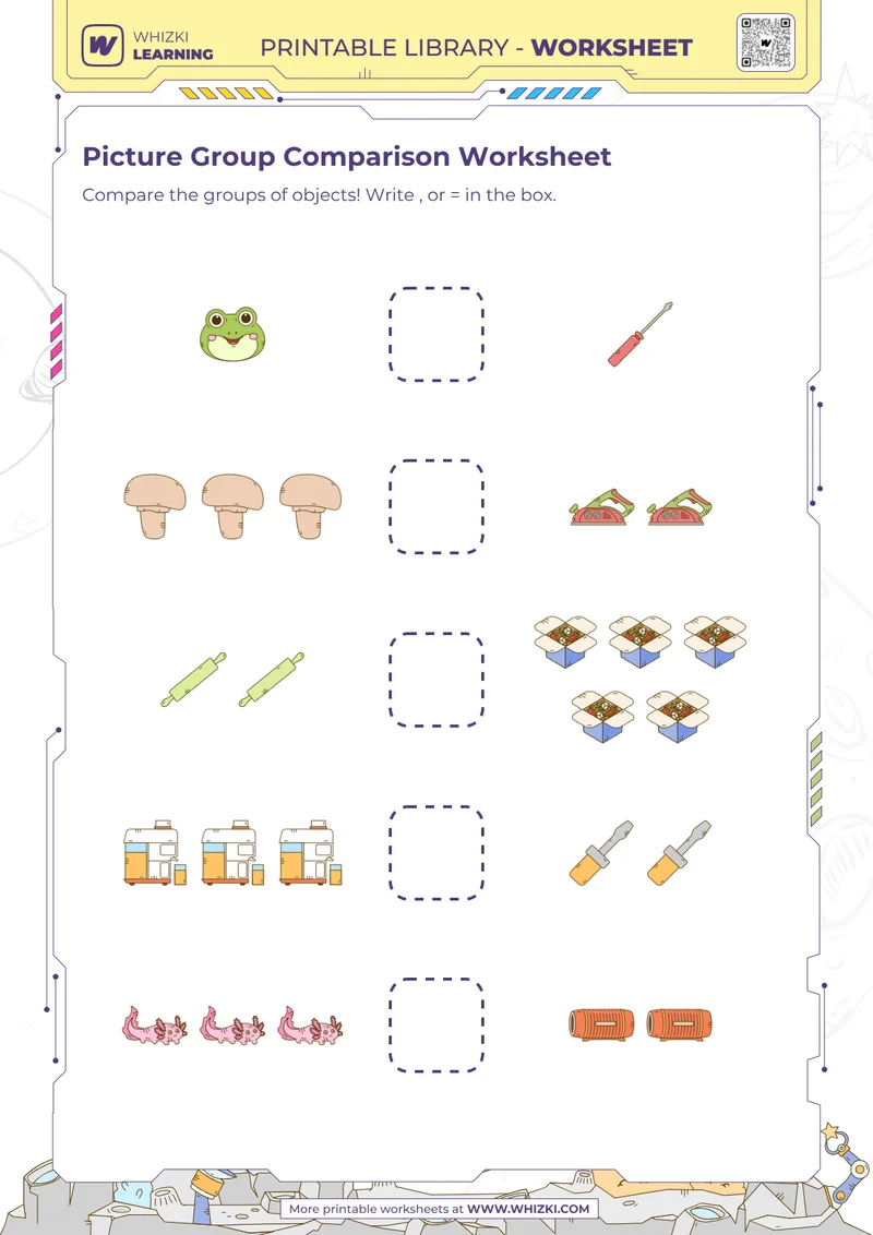 Picture Group Comparison Worksheet
